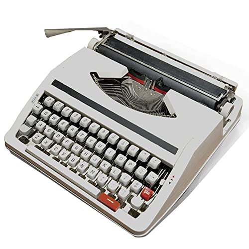 Vintage Typewriter,Mechanical English Typewriter,Manual Typewriter,Sleek & Durable Type Writer Classic Word Processor,Typewriters For Writers,White