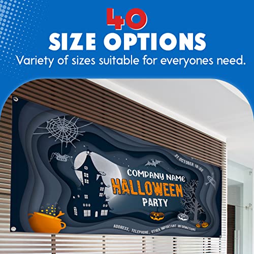Custom Banners and Signs for Indoor Outdoor w/Any Image, Logo & Text Vinyl Banner | 5 Theme, 15 Font & 25 Background Options | Personalized Banners - 5x6