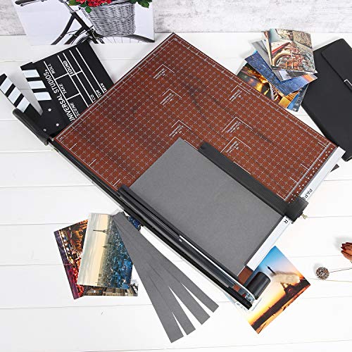 COOCHEER Paper Cutter, A3 Professional Lever Cutter, Photo Cutter for School & Office, Wood