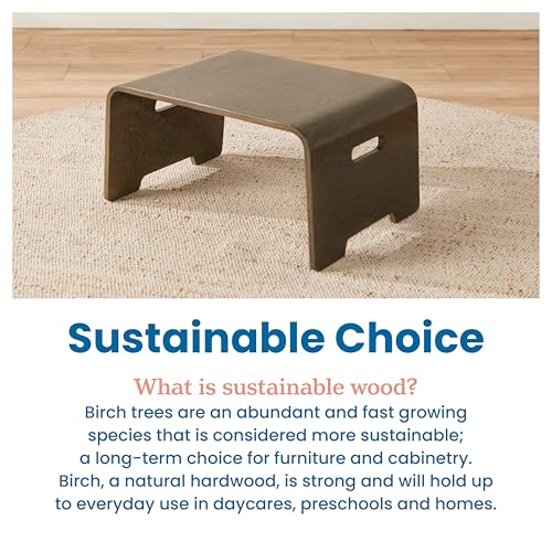 ECR4Kids Bentwood Lap Desk Activity Table with Handles, Montessori Furniture, Grey Wash