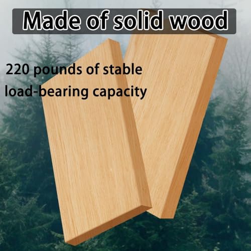 Joaaea Solid Wood Rolling Cart,4-Layer with Wheels 110LBS Heavy Duty,Snack/Book Storage,Floor-Standing for Bedroom Living Room(Natural,60cm-23.6in)