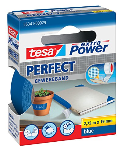 tesa Extra Power Fabric Tape (Blue, 10 Packs)