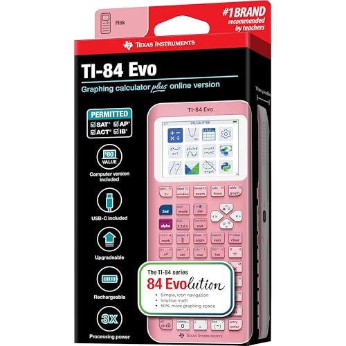 TI-84 Evo Graphing Calculator Texas Instruments, Pink