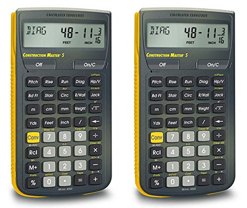 Calculated Industries 4050 Construction Master 5 Construction Calculator Pack of 2