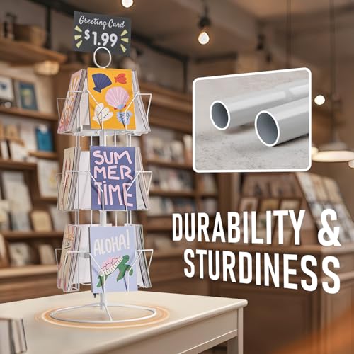 ANBOXIT Greeting Card Display Stand Rotating Rack Holder