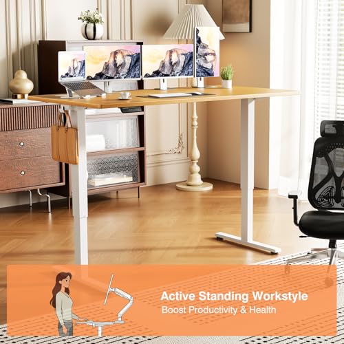 Sweetcrispy Electric Standing Desk, Computer Desk, 55x24 Inch