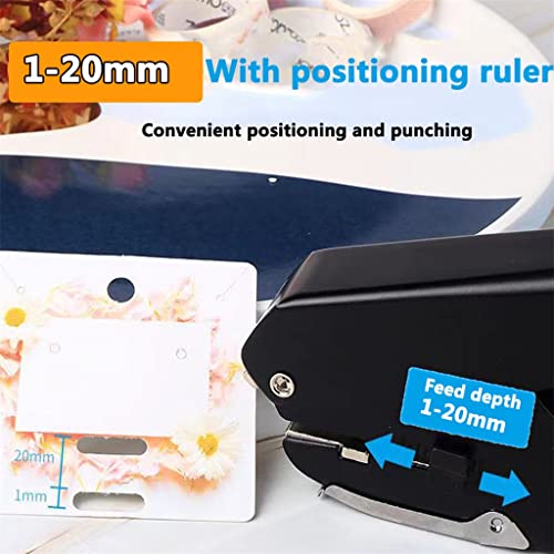 BNISRGLD Metal Oval Single Hole Punch 4 * 15mm Paper