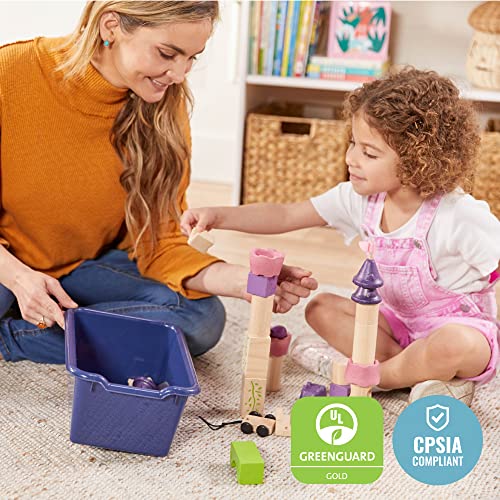 ECR4Kids Scoop Front Storage Bins, Multipurpose Organization, Earthtone, 25-Piece