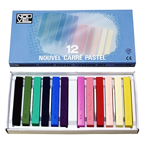 SAKURA Artistic Dry Pastel Chalk B Professional Use, Multicolor, 12 Colors