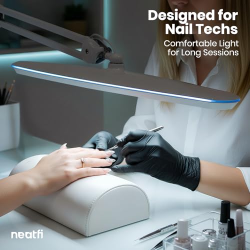 Neatfi 2200LM 24W LED Desk Lamp w/Base, Non-CCT 23-Inch Wide Head (White)