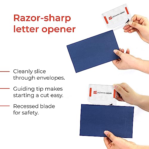 Promotional Business Card Letter Openers, Clear, 100 Pack