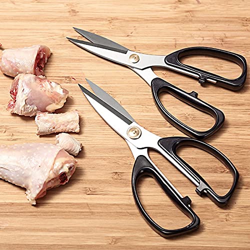 DSWMY Craft Scissors, Craft Scissors 2-Pack Stainless Steel Household for Cutting Chicken Bone Food Suitable for Office and Kitchen Use