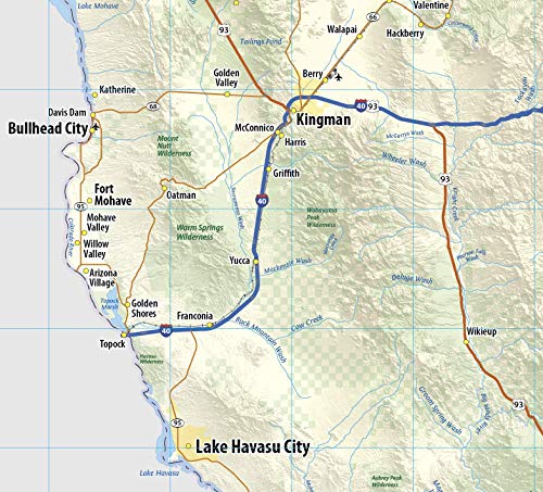 Arizona Laminated Wall Map (36" Wide by 42” high)