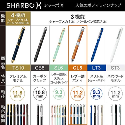 Zebra Multifunction Pen Sharbo X CL5 Leather Forest SB15-LDG