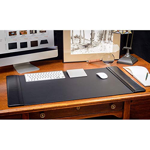 Dacasso Leather Desk Calendar pad, 34 x 20, Black (P1050)