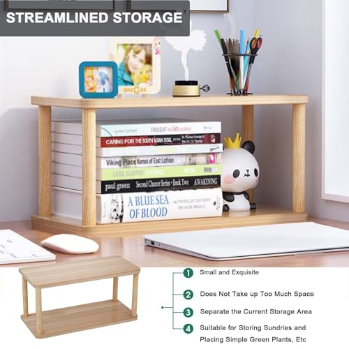 ACJSDGL Countertop Spice Rack, 4-Tier 40cm/15.7in Long Tiered Shelf Organizer, Kitchen Cabinet Organizer Desktop Bookshelf Supplies Storage Rack, Shelf for Top of Dresser