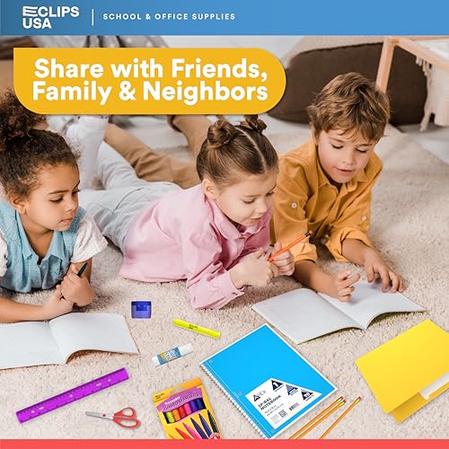 Bulk School Supplies Kits for Kids, 12 Pack of 72 Piece Back to School Supply Bundle Set for Kindergarten, Elementary, K-12