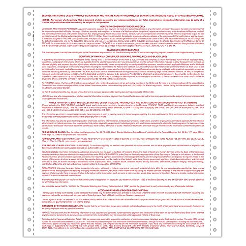 ComplyRight CMS-1500 Healthcare Billing Form, 9-1/2" x 11", 1-Part, Continuous, Pack of 2,000, Office Work Supplies for Physicians, Practitioners, Specialty Providers, Medical Billing Companies