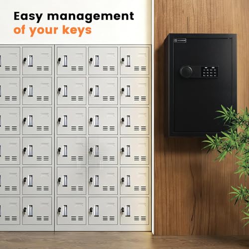 XDeer 212 Position Key Lock Box with Code,Key Box Wall Mount with Drop Slot