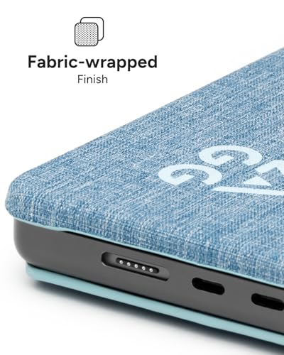 ZAGG MacBook Protection MacBook Pro 14-inch M5/M4/M3/M2/M1 Case - Fabric Finish, Two-Piece Hard Shell Snap-on Cover, Lightweight, Durable, Scratch-Resistant, Non-Slip Rubberized Grips, Navy Blue