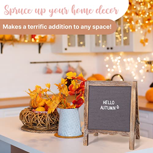 QingE® Double-sided Standing Letter Board,Felt Letter Board with 725 Characters in two Colors, Changeable Letter Board for Home Decor & Shops & Stores Display and Announcement Board