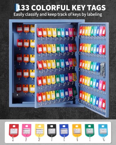 Garvee 150 Keys Cabinet Organizer, Wall Mount Steel Key Lock Box