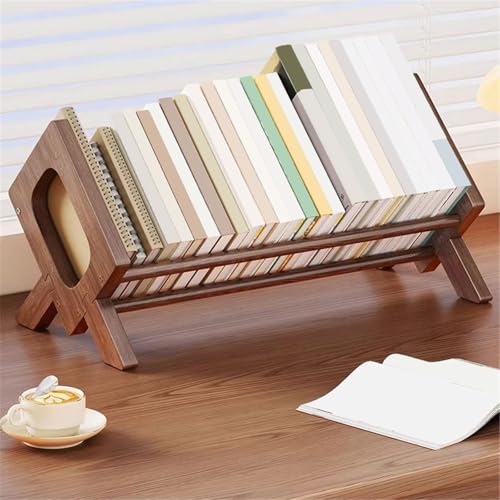 Bookcase Storage Rack Retro Simple Desktop Bookshelf Wooden Open Home Office Storage Rack Book Shelf