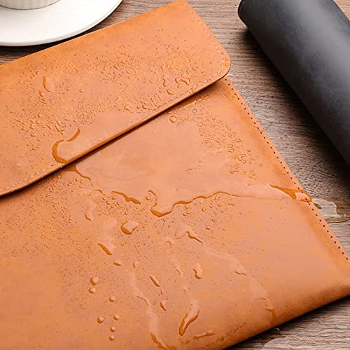 AEYSD-456 Filing Envelopes 2 Pcs Leather Document Bag A4 Paper Business Document Bag Thickened Press Button Contract Bill Organizer Large Capacity Folder Plastic Folders (Color : A)