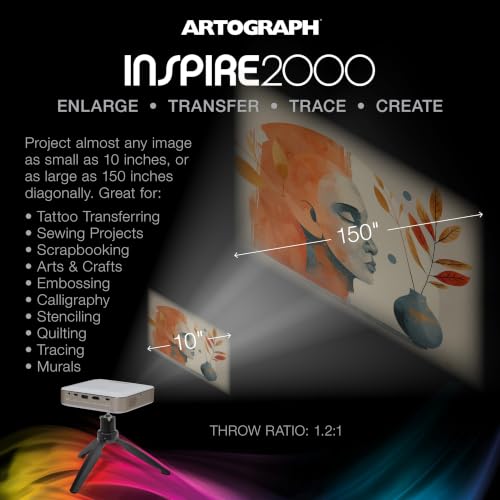 Artograph Inspire 2000 Digital Art Projector, Full HD 1080P, Auto Focus