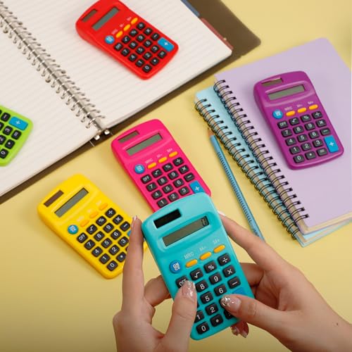 Erinnmy 36 Pack Pocket Calculators, Desktop Calculators, 6 Colors