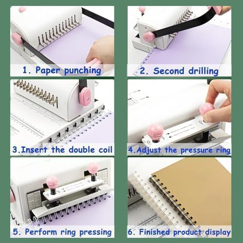 Electric Punch & Bind,20-Sheet,Extended Ruler,Adjustable Pressure Ring