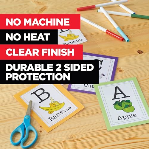 Scotch Self-Seal Laminating Sheets, Letter Size 9 in x 12 in, Single Sided, Pack of 50