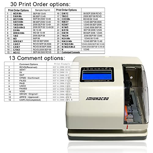 JMIUHACOU T4U Digital Time Stamp,Electronic Time Clock and Document Stamp,Multifunction Time/Date/Number Stamp