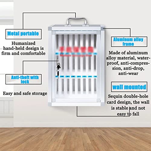 Mobile Phone Safe Deposit Box Pocket Chart Storage Cabinet, Student Storage Box, Wall-Mounted with A Locked Can Be Carried by Hand for Classroom Office (Size : 60)