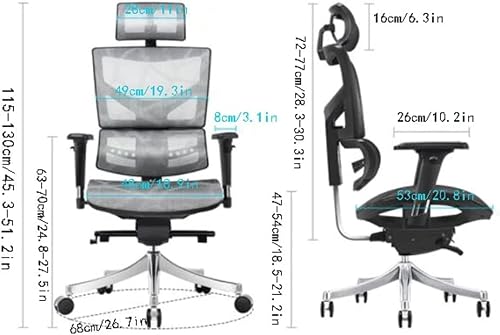 ELUKHT Desk Chair Work Chair Computer Chair Gaming Chair Computer Chair Ergonomic Office Chair Adjustable Height and Armrest Home Mesh Chair Ergonomic Office Chair Task Chair,B