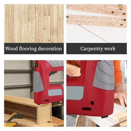 Professional Heavy Duty Stapler Electric Nail Gun Cordless Furniture Staple Gun Rechargeable Lithium Battery Nailer Stapler Use for Woodworking