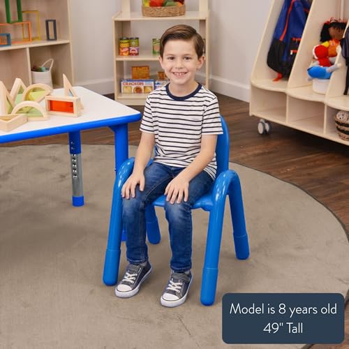 Children’s Factory Baseline 13" Child Chair, Royal Blue, 2 Pack, Stackable Ergonomic Seating Solution for Classrooms and Homeschools