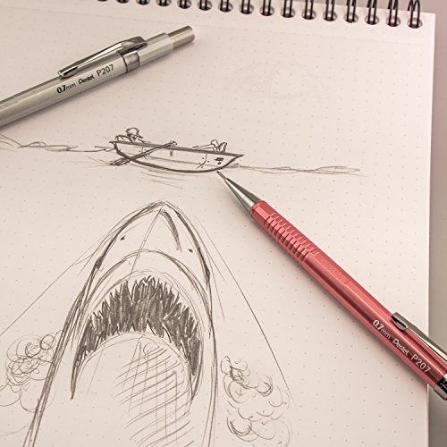 Pentel Sharp Mechanical Pencil (0.7mm) Metallic Celadon Barrel, Box of 12 Pencils (P207MK1)