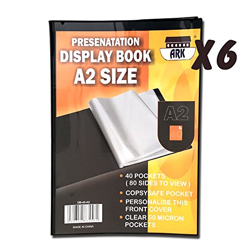 A2 Black Presentation Display Book by Ark (6 x 40 Pockets (Save 20%))