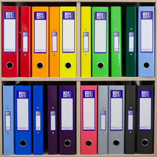 Oxford Lever Arch Files, 10 Pack Folders, Assorted Colours