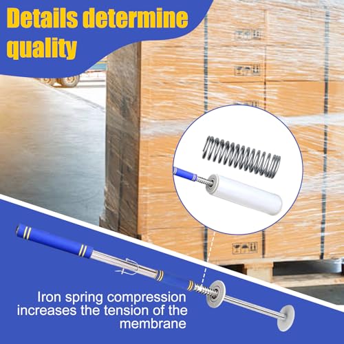 Long Handle Pallet Stretch Wrap Dispenser, Stretch Film Packing Machine, Stretch Film Dispenser Pole Holder, for Film Width 12-20 inch、Rolls 1.5" to 3" Diamater Cores Pallet Wrap (48in) (2 PCS)