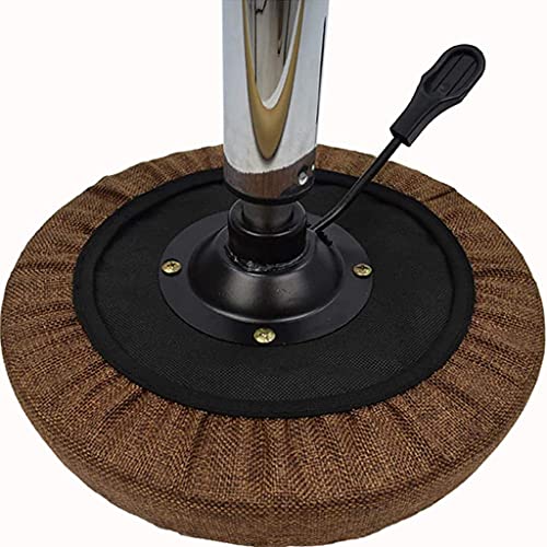SGeneE Load-Bearing 440 Ib Round Rolling Stool with Soft Seat Cover, Heavy Duty Stainless Steel Work Shop Stool, Adjustable Height Shop Stools Lab Stool with Wheels,Step S grey1（Brown）
