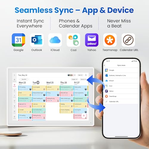 Anyuse16" Smart Digital Calendar Wall Desk Mount Planner
