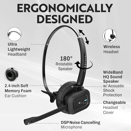 INNOTALK Wireless Headset Compatible with Cisco 6945 7942G 7945G 7962G 7965G 7975G 7821 7841 7861 8811 8841 8845 Phone (Explorer)