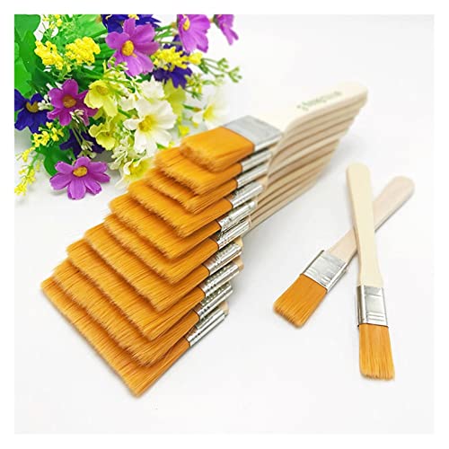 GGGUOJINN Nylon Plate Brush Brush Brush Barbecue Brush Painting Lacquer Wood Handle Brush Art Brush Brush (Color : A, Size : 8.0cm) (A 7.0cm)