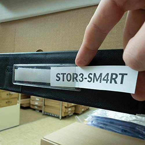 StoreSMART - Plastic Label Holder - Hook & Loop Back - 1" x 4" - Open Both Short Sides - 300-Pack - (PESPC2432SSV-300)