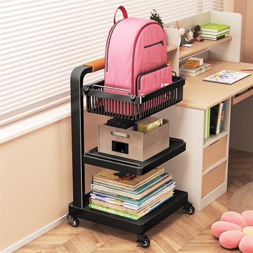 LIBANGRONG-888 Mobile Filing Cabinet with Wheels File Storage Shelf, Movable Book Storage Shelf, Floor Type Cart Storage File Cabinet