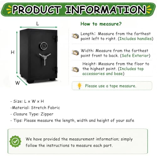 MZZKFC Safe Box Cover Disguise with Zipper，for Home Security Safe