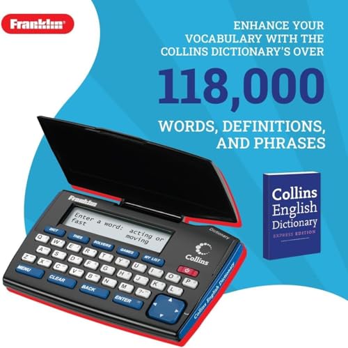 Franklin Collins English Digital Dictionary Express Edition - Your Language Companion with Thesaurus, Games, Converters with Synonyms and Antonyms - Electronic