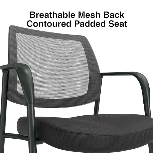 Staples Guest & Reception Chair, Mesh, Black, Lightweight